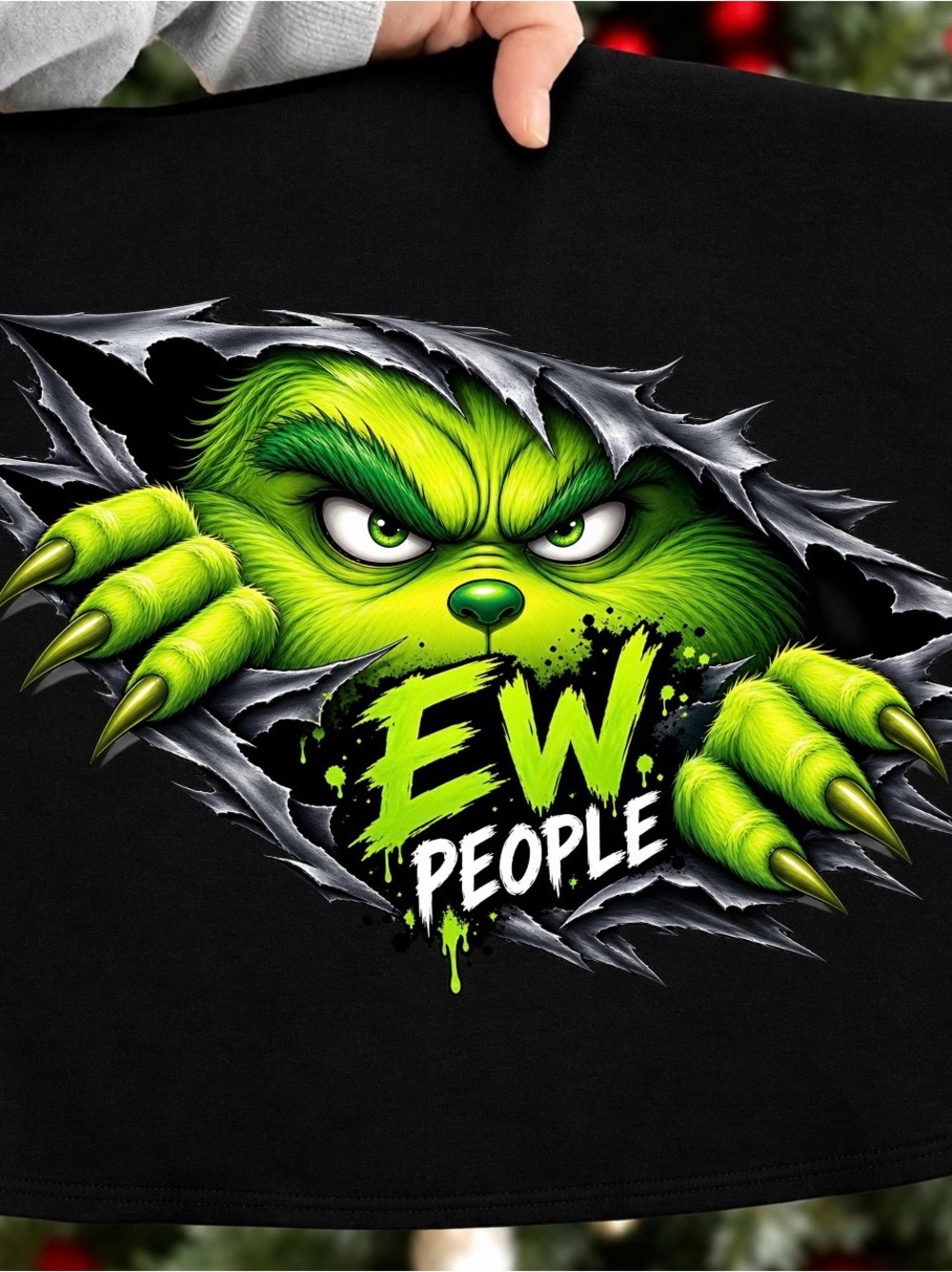 Ew People Green Grinch Dog Tshirt